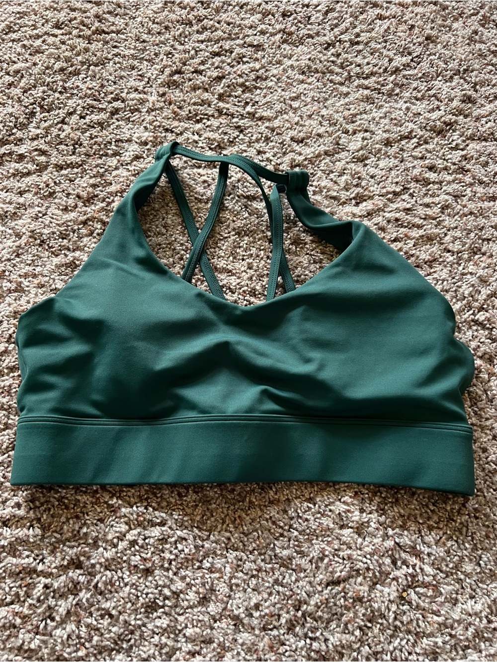 Zyia Deep Green Strappy Sports Bralette